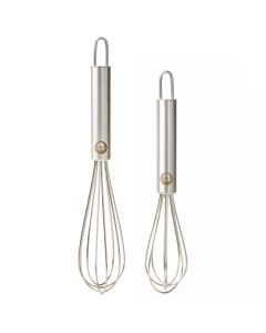 Babish 2 Piece Stainless Steel Tiny Whisk Set in Silver