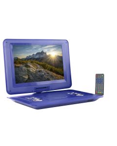 beFree Sound 14.1 Inch Portable DVD Player with Swivel TFT-LCD Screed USB,Sn anD,AV Inputs- Blue