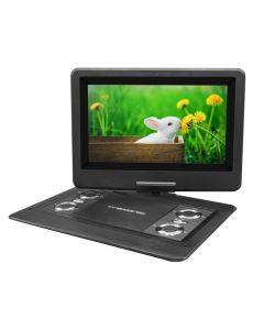 Trexonic Ultra Lightweight Rechargeable Widescreen 12" LED Portable TV with HDMI, SD, MMC, USB, VGA, Headphone Jack, AV Inputs and Output and Built-in Digital Tuner and Detachable Antenna